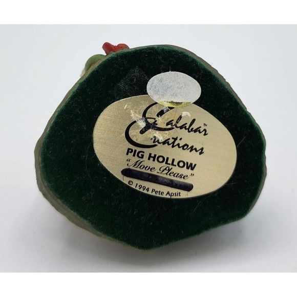 "Move Please" Calabar Creations Pig Hollow Pete Apsit figurine  1994 Vintage - Picture 8 of 10